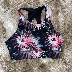 Floral sports bra